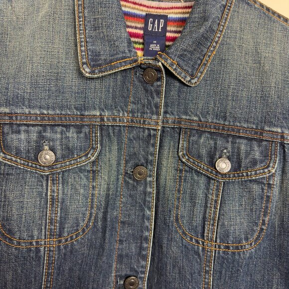 Gap Jean Jacket Blue Women’s Size M - Picture 9 of 16